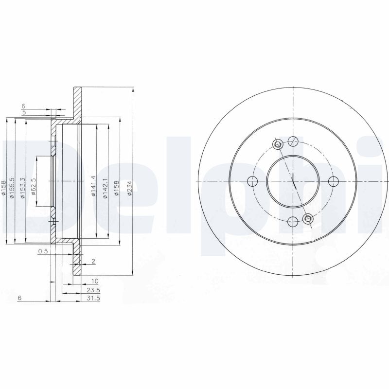 DELPHI BG3981C Discofreno