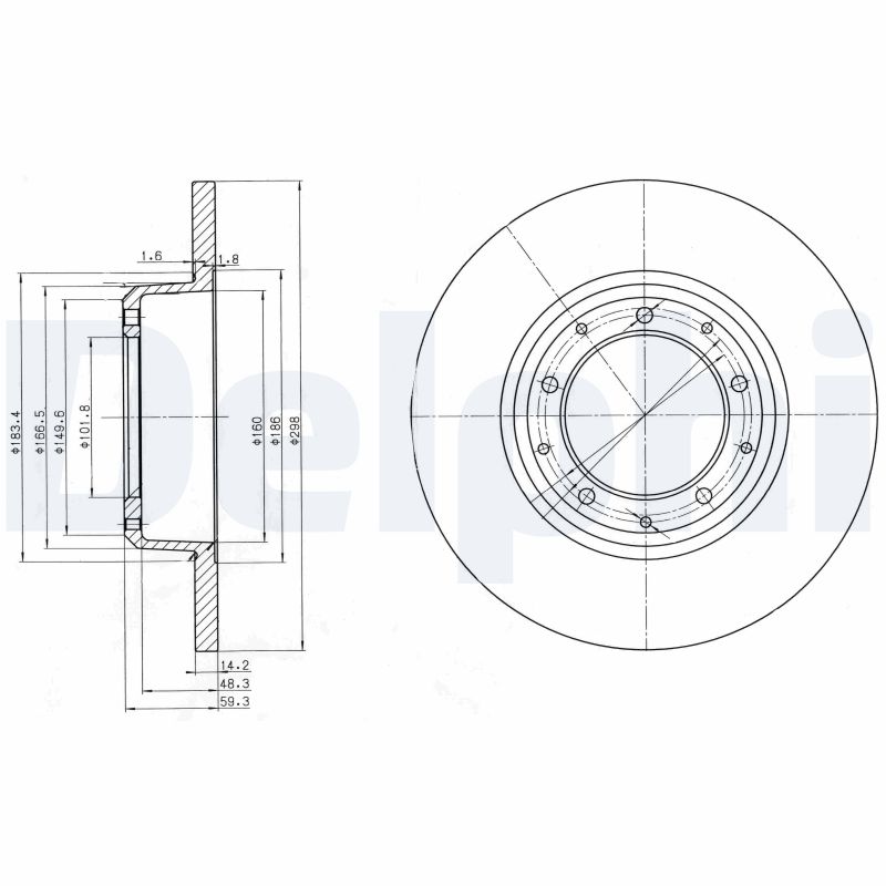 DELPHI BG3982C Discofreno