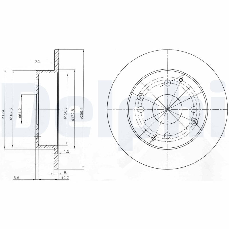 DELPHI BG3983 Discofreno-Discofreno-Ricambi Euro