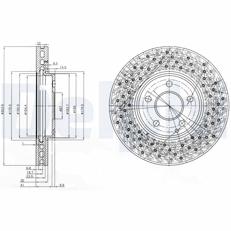 DELPHI BG3986 Discofreno-Discofreno-Ricambi Euro