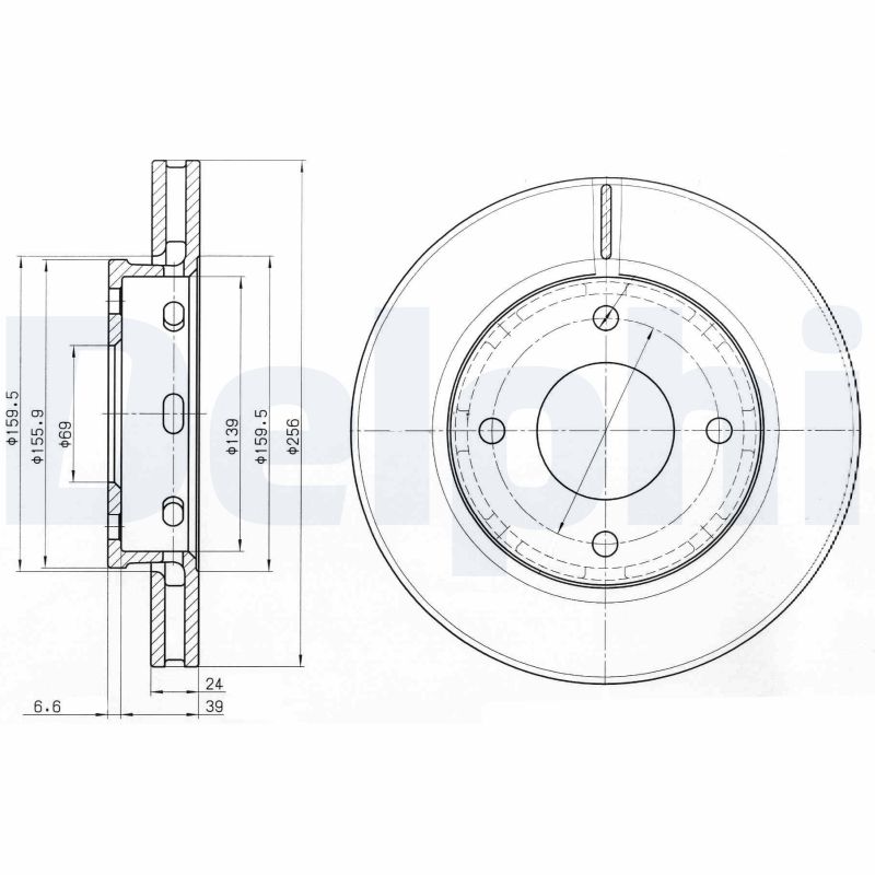 DELPHI BG3987 Discofreno-Discofreno-Ricambi Euro