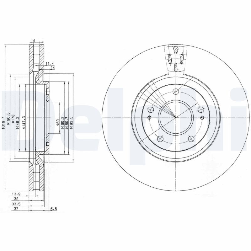 DELPHI BG3988 Discofreno