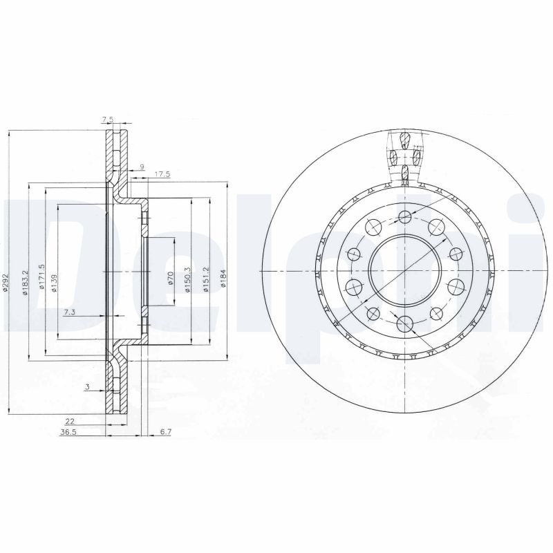 DELPHI BG3995 Discofreno