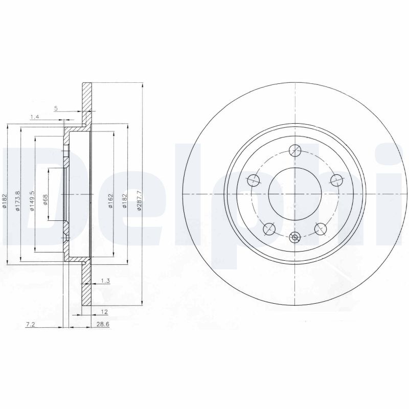 DELPHI BG3996 Discofreno-Discofreno-Ricambi Euro