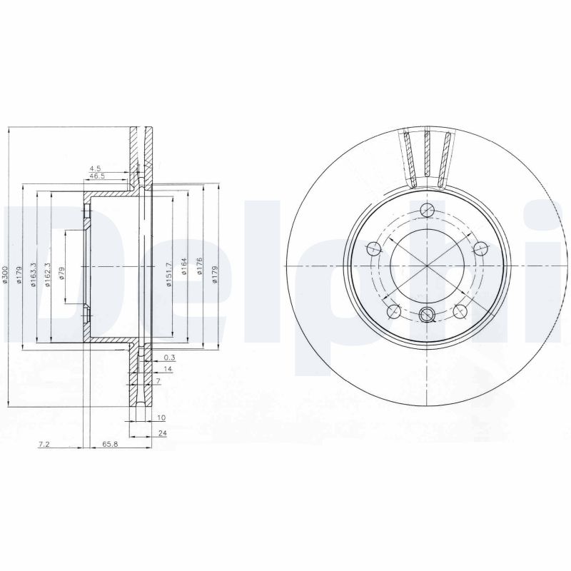 DELPHI BG3998C Discofreno-Discofreno-Ricambi Euro