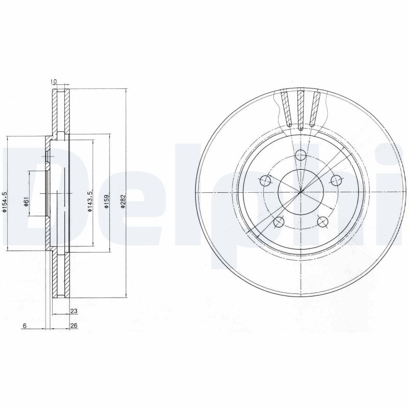 DELPHI BG4000 Discofreno-Discofreno-Ricambi Euro