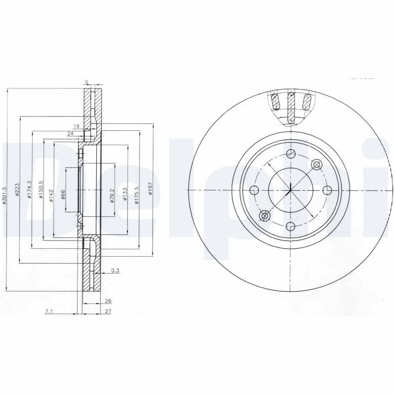 DELPHI BG4002 Disc frana