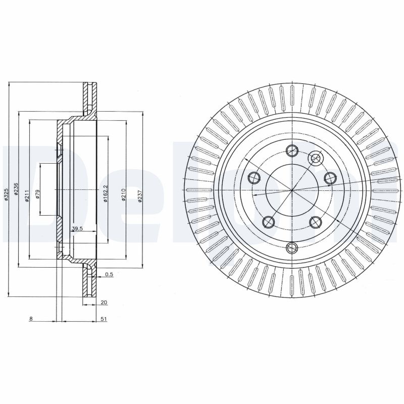 DELPHI BG4020C Discofreno-Discofreno-Ricambi Euro