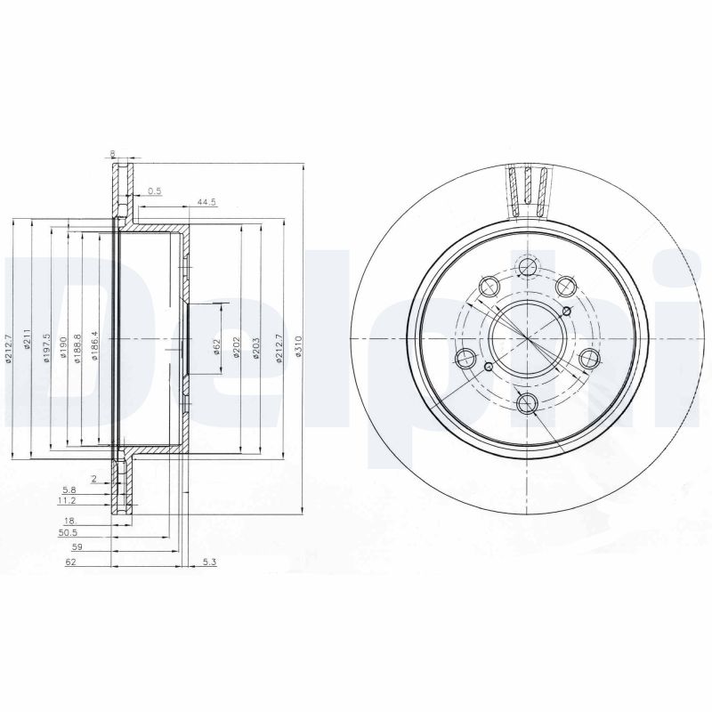 DELPHI BG4024 Discofreno-Discofreno-Ricambi Euro