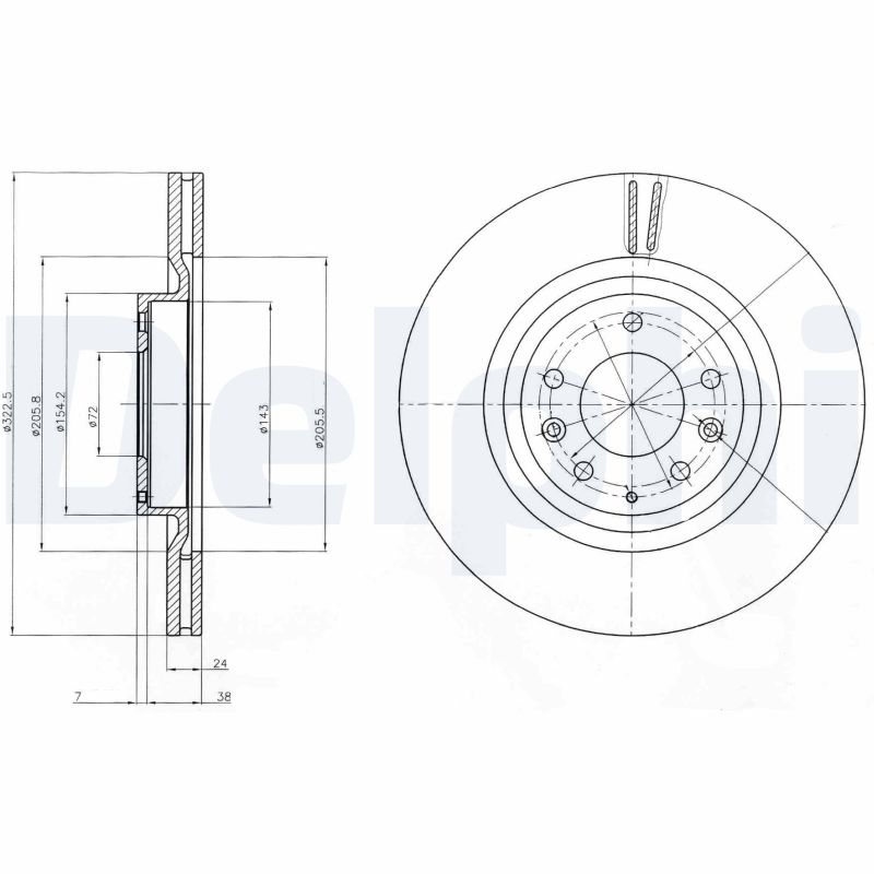 DELPHI BG4028 Discofreno-Discofreno-Ricambi Euro