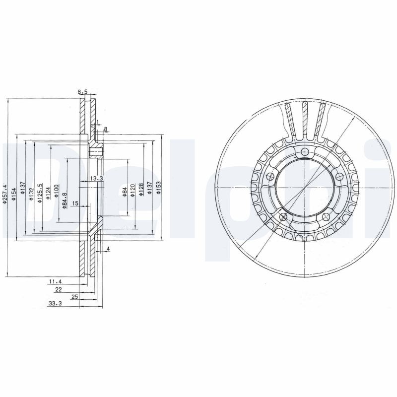 DELPHI BG4036 Discofreno-Discofreno-Ricambi Euro