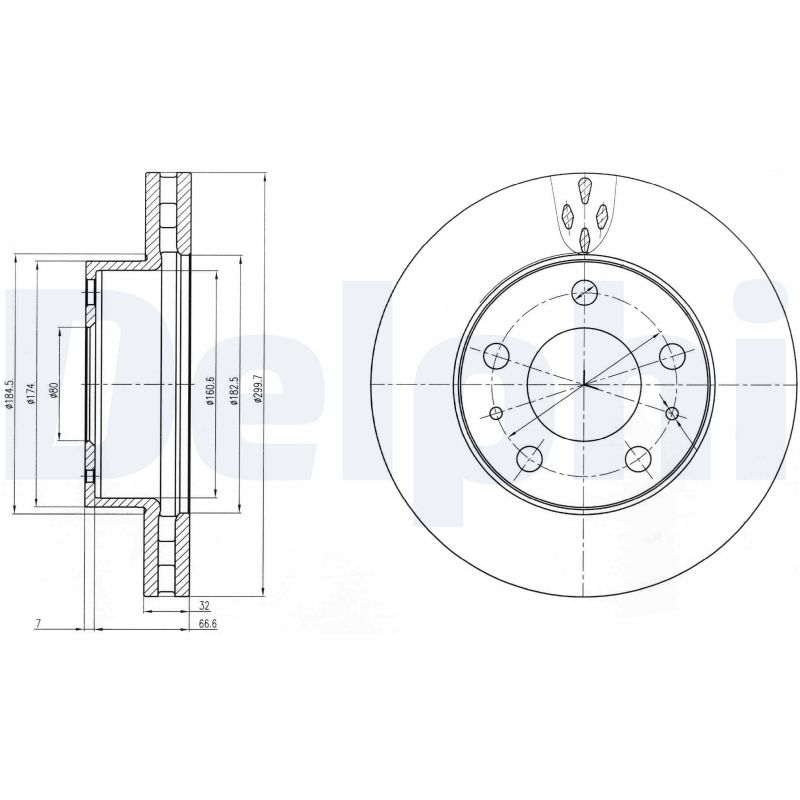 DELPHI BG4060 Discofreno-Discofreno-Ricambi Euro