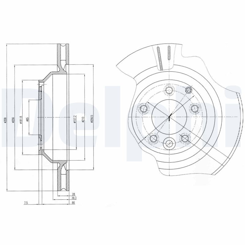 DELPHI BG4070 Discofreno-Discofreno-Ricambi Euro