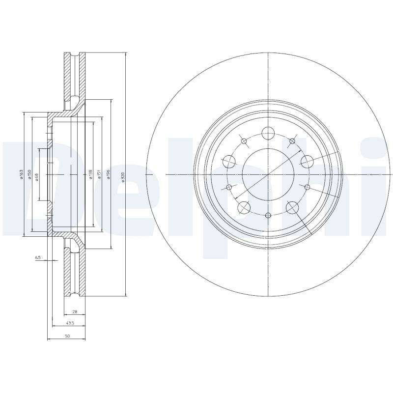 DELPHI BG4071 Discofreno-Discofreno-Ricambi Euro