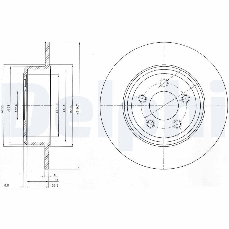 DELPHI BG4074 Discofreno-Discofreno-Ricambi Euro