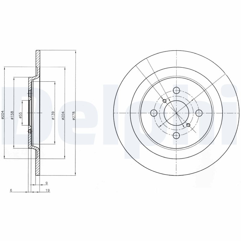 DELPHI BG4076 Discofreno-Discofreno-Ricambi Euro