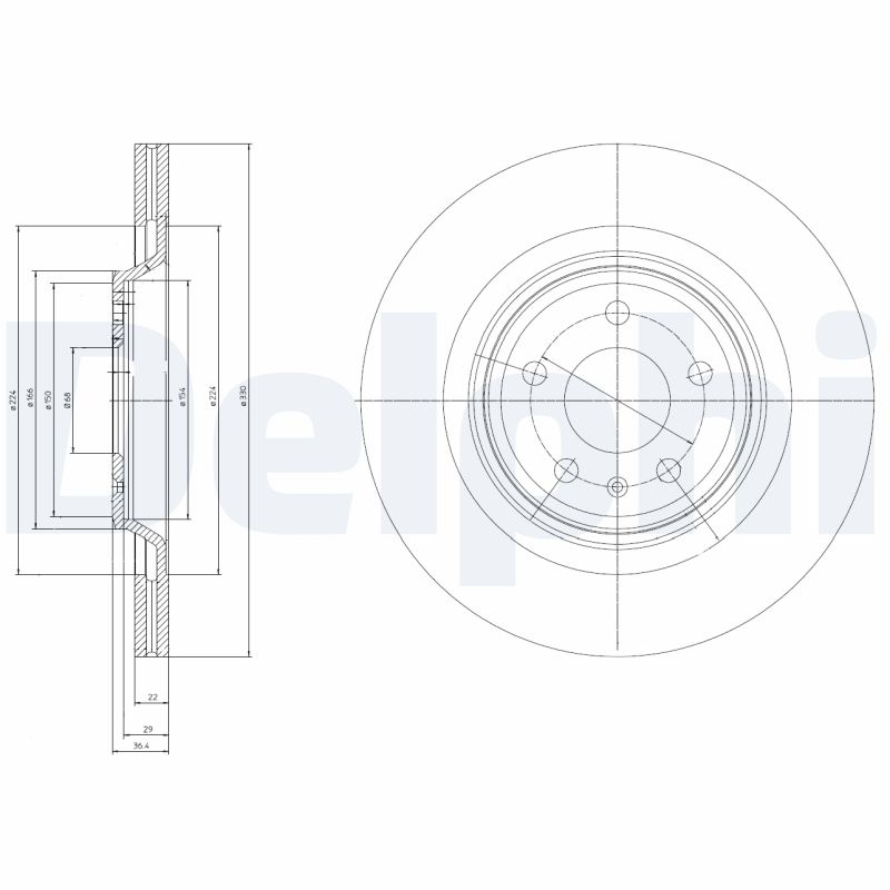 DELPHI BG4078 Discofreno-Discofreno-Ricambi Euro