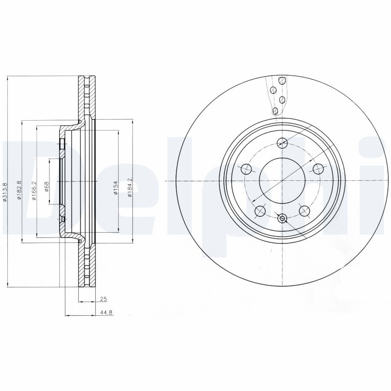 DELPHI BG4079C спирачен диск