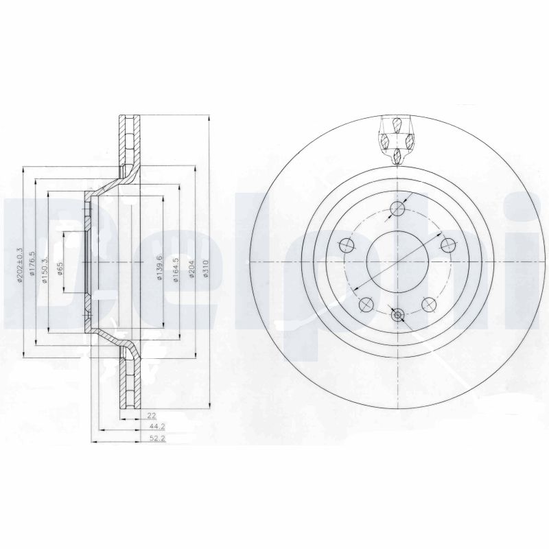 DELPHI BG4090 Discofreno-Discofreno-Ricambi Euro