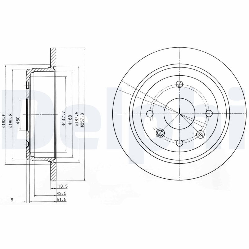 DELPHI BG4091 Discofreno-Discofreno-Ricambi Euro