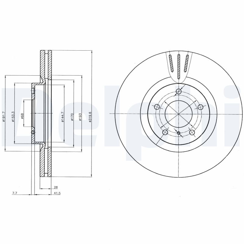 DELPHI BG4107 Discofreno