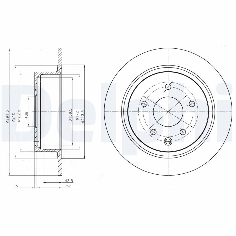 DELPHI BG4108C Discofreno-Discofreno-Ricambi Euro