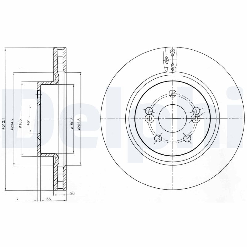 DELPHI BG4111 Discofreno-Discofreno-Ricambi Euro