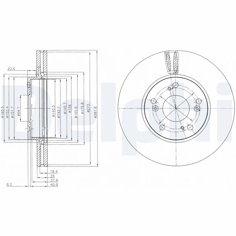 DELPHI BG4119 Discofreno-Discofreno-Ricambi Euro