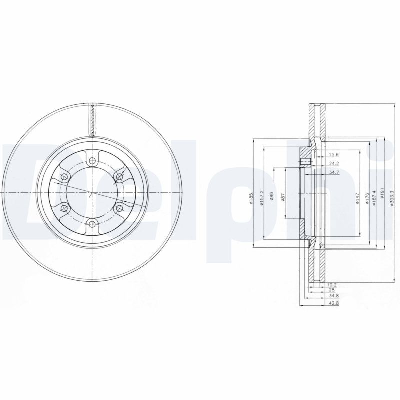 DELPHI BG4133 спирачен диск