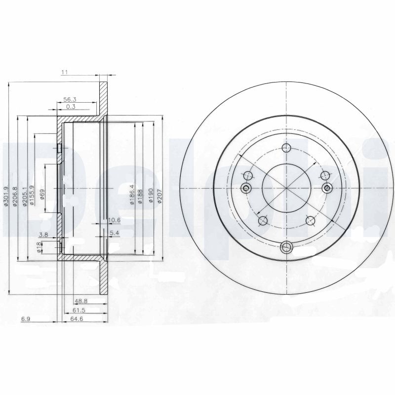 DELPHI BG4136 Disc frana