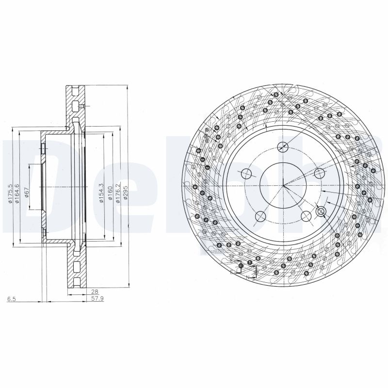 DELPHI BG4142C спирачен диск