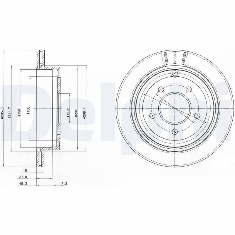 DELPHI BG4177 Discofreno-Discofreno-Ricambi Euro