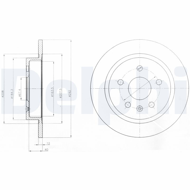 DELPHI BG4188 Disc frana