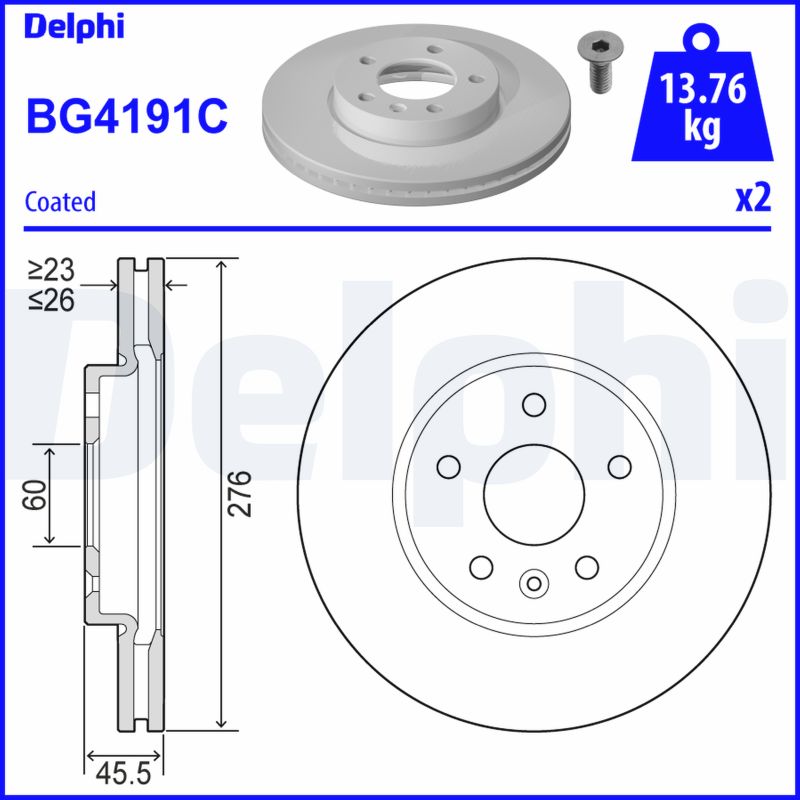 DELPHI BG4191C Disc frana