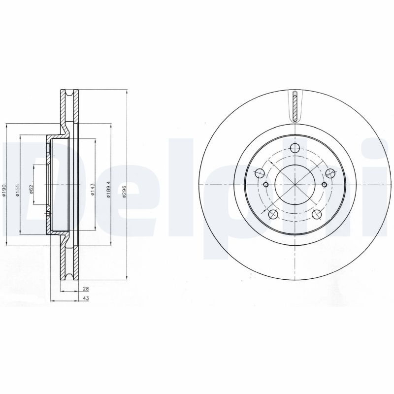 DELPHI BG4192 Discofreno-Discofreno-Ricambi Euro