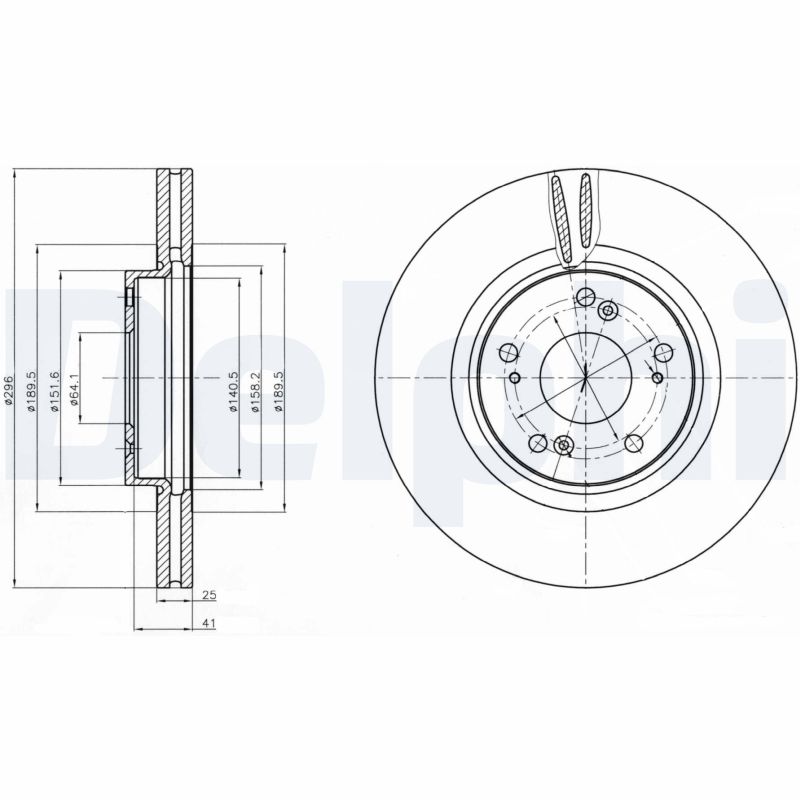 DELPHI BG4224 Discofreno-Discofreno-Ricambi Euro