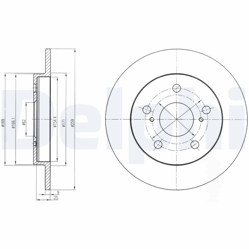 DELPHI BG4233 Disc frana