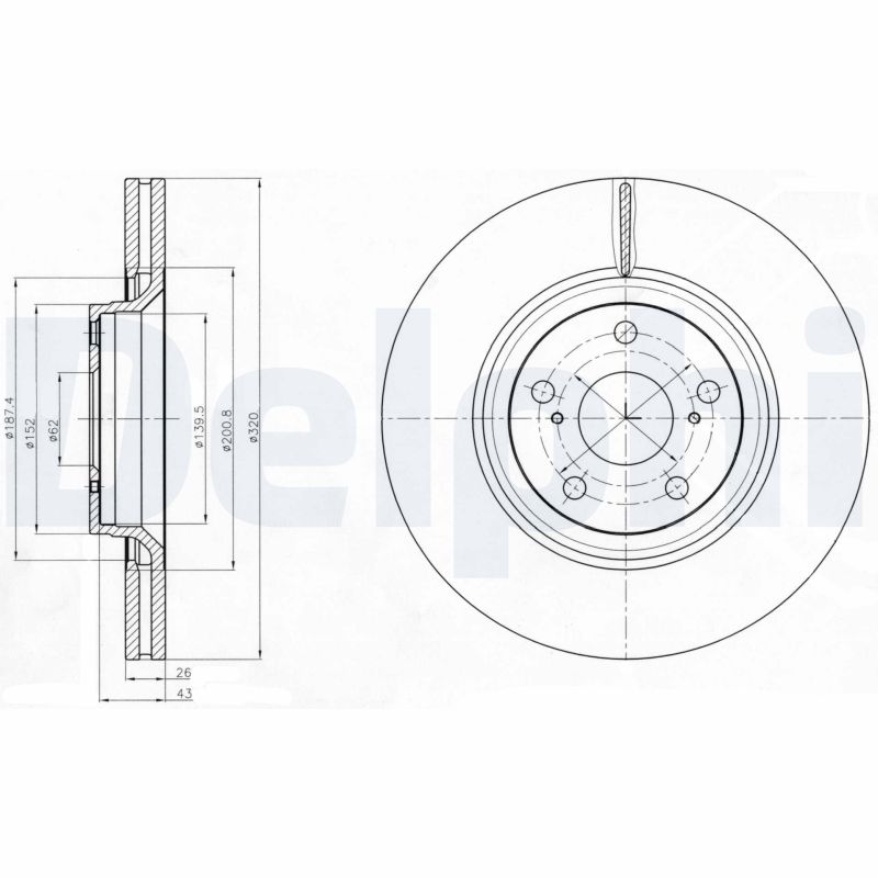 DELPHI BG4235 Discofreno-Discofreno-Ricambi Euro