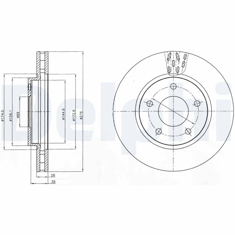 DELPHI BG4258 Disc frana