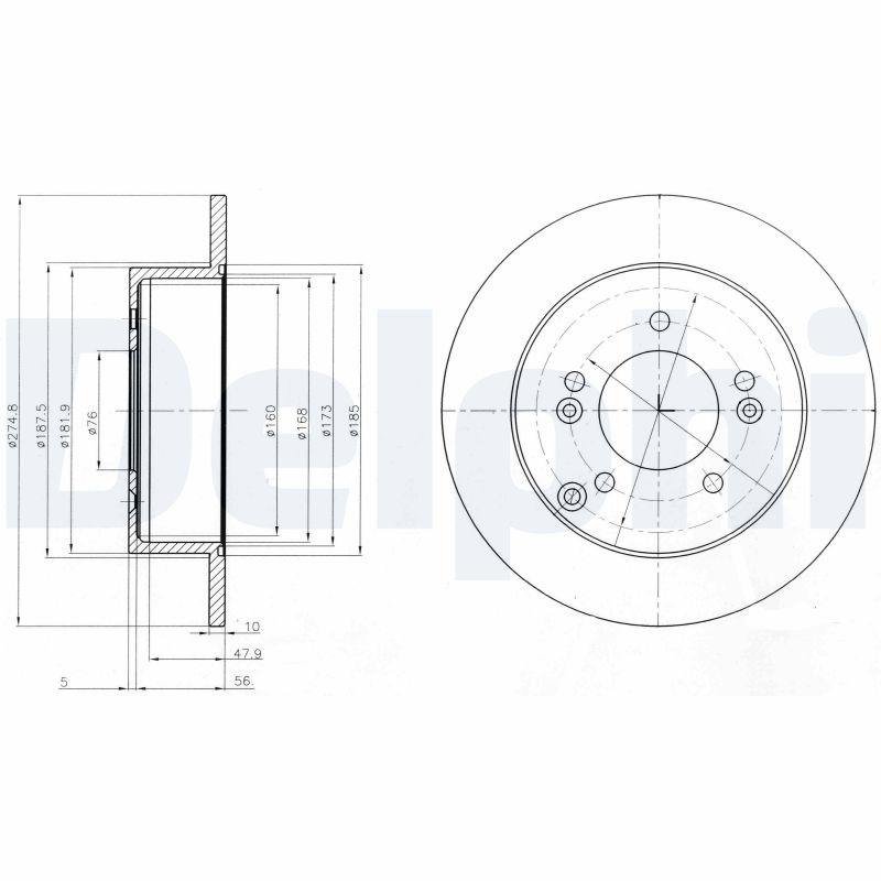 DELPHI BG4260 Discofreno-Discofreno-Ricambi Euro