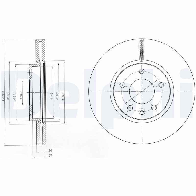 DELPHI BG4278-C féktárcsa