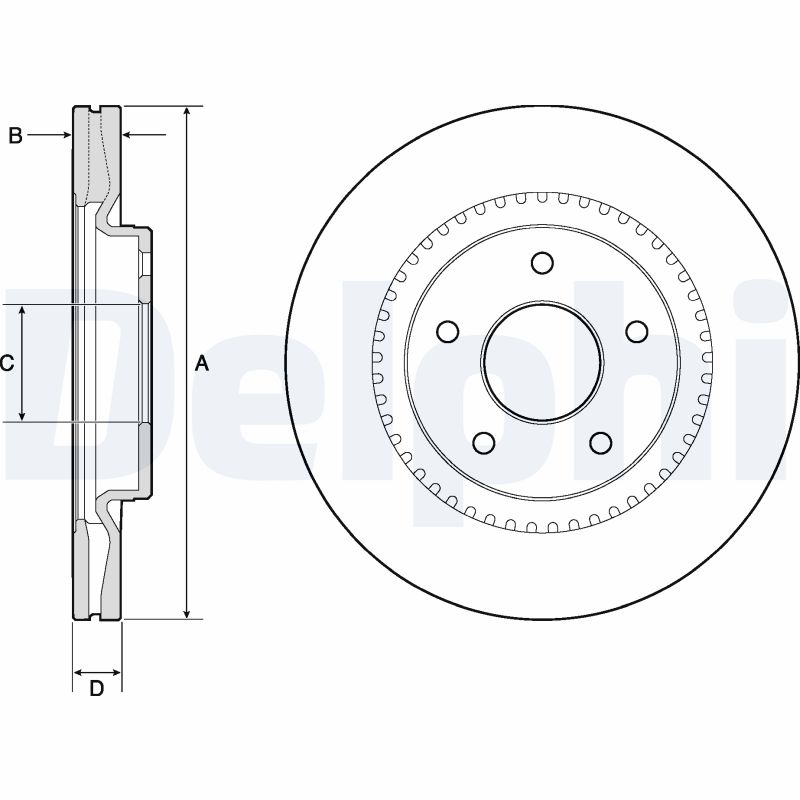 DELPHI BG4283 Discofreno-Discofreno-Ricambi Euro