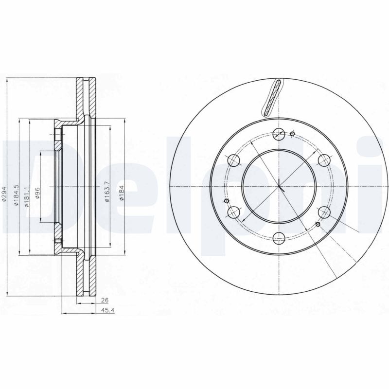 DELPHI BG4286 Discofreno-Discofreno-Ricambi Euro