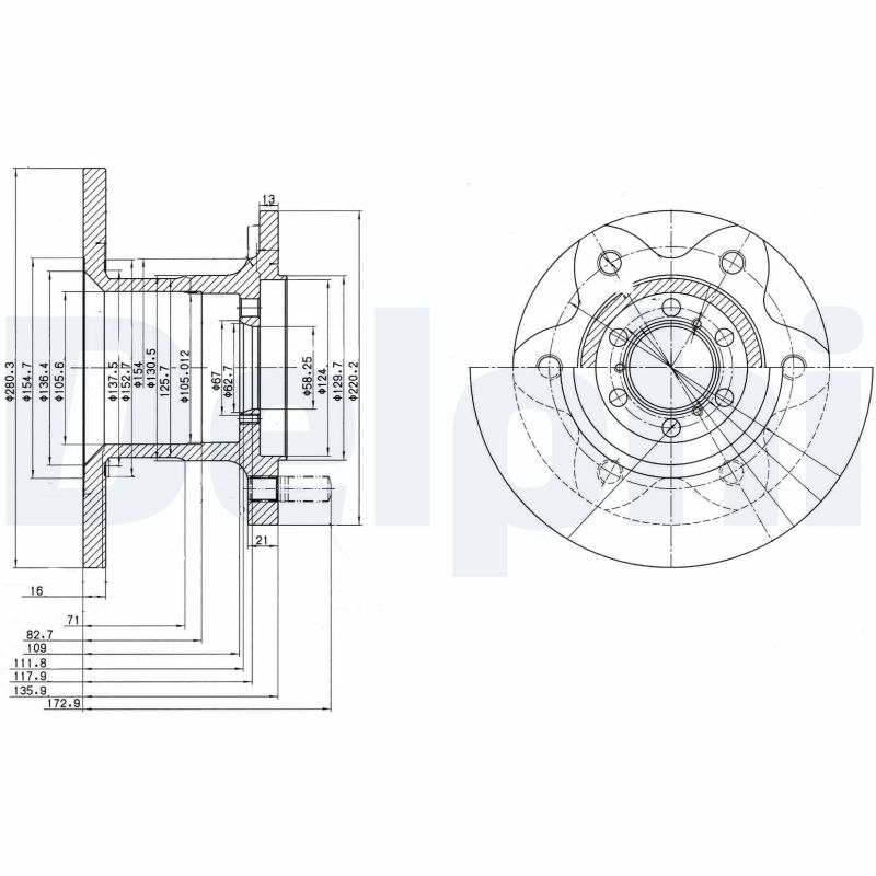 DELPHI BG429 Discofreno-Discofreno-Ricambi Euro