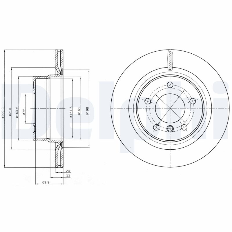 DELPHI BG4293C Discofreno-Discofreno-Ricambi Euro