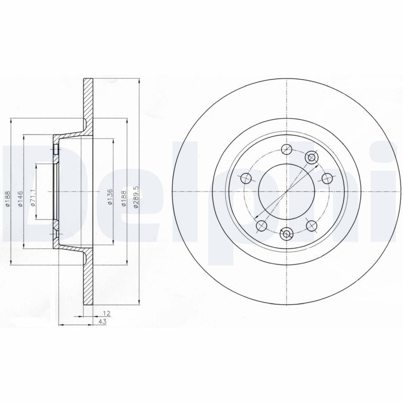 DELPHI BG4301 Discofreno-Discofreno-Ricambi Euro