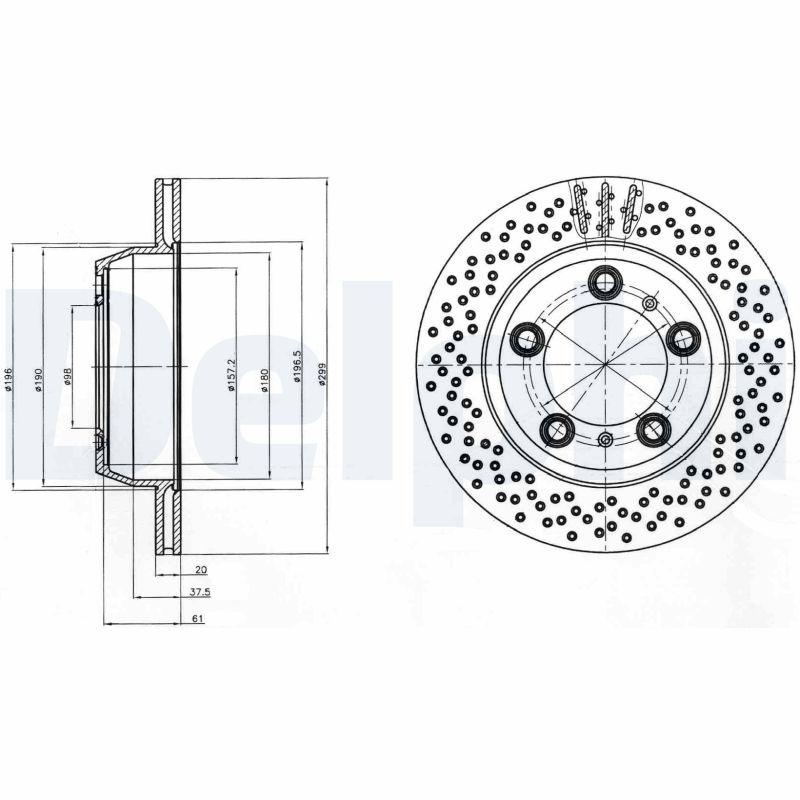 DELPHI BG4302C Discofreno-Discofreno-Ricambi Euro