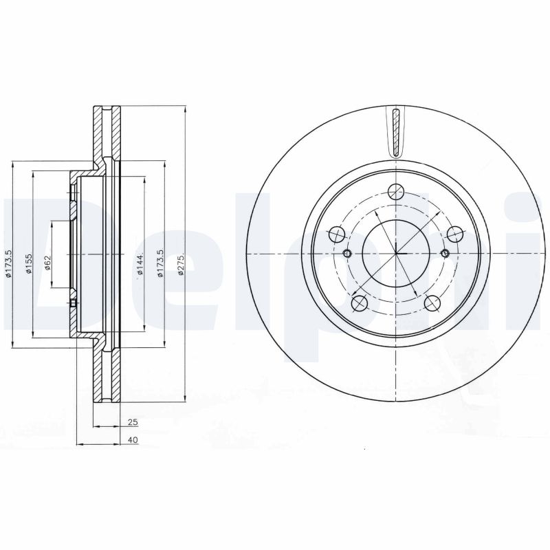 DELPHI BG4304 Discofreno-Discofreno-Ricambi Euro