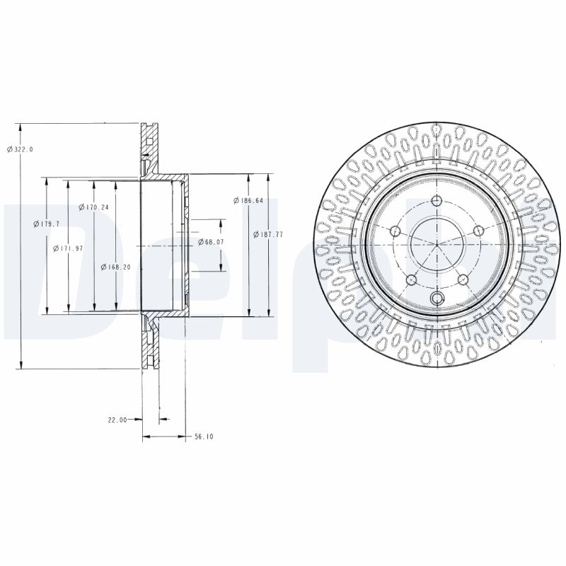 DELPHI BG4307 Discofreno-Discofreno-Ricambi Euro