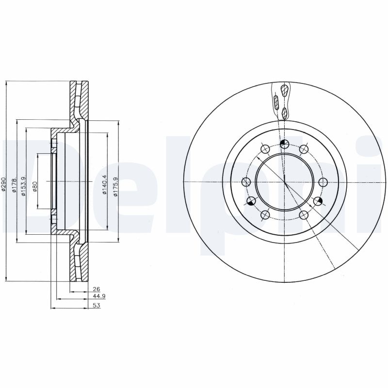 DELPHI BG4339 Discofreno-Discofreno-Ricambi Euro